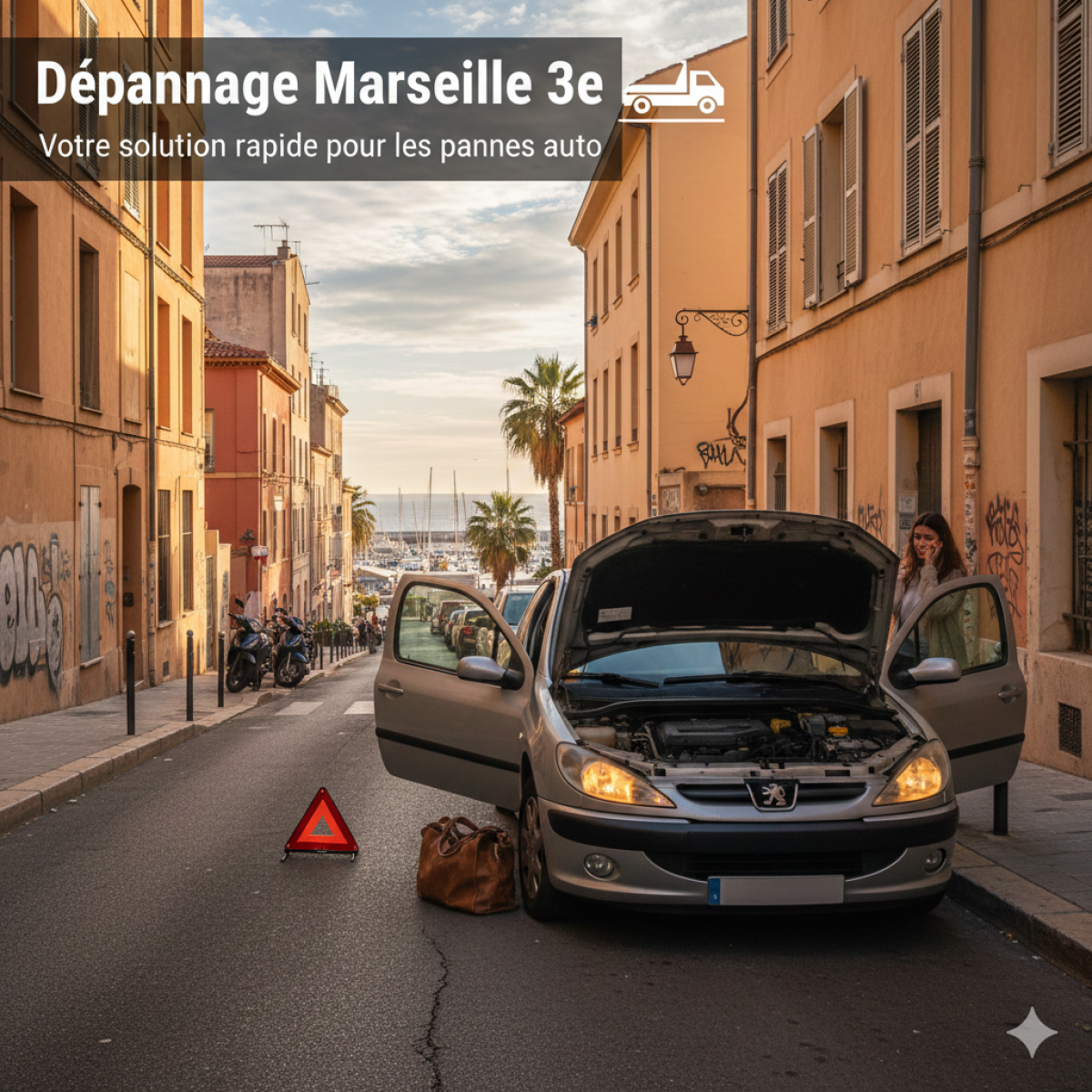 Contactez Remorquage Merlino pour un dépannage en urgence à Marseille 13003